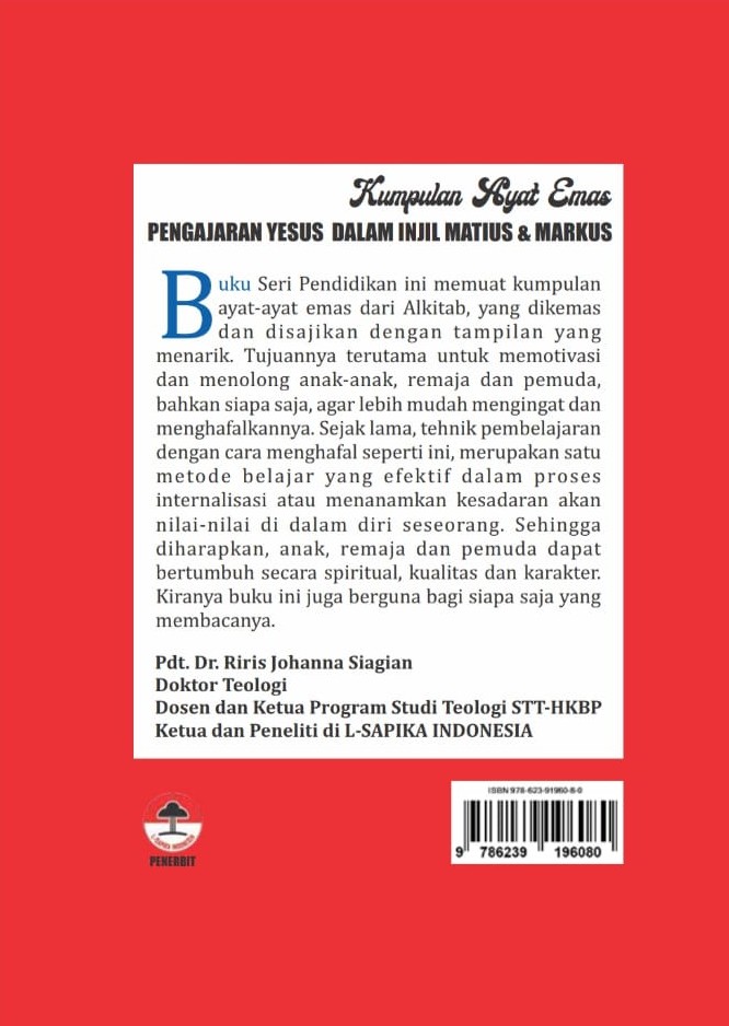 Halaman Terakhir - Kumpulan Ayat Emas Pengajaran Yesus Dalam Injil Matius & Markus